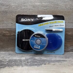New Sony Mini DVD Value Pack DVD-R 1.4GB 30 Min w Cases Marker Handycam 2008
